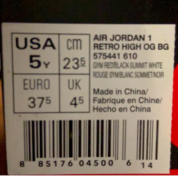 Jordan 1 retro high bred toe (GS) - Picture 3 of 3